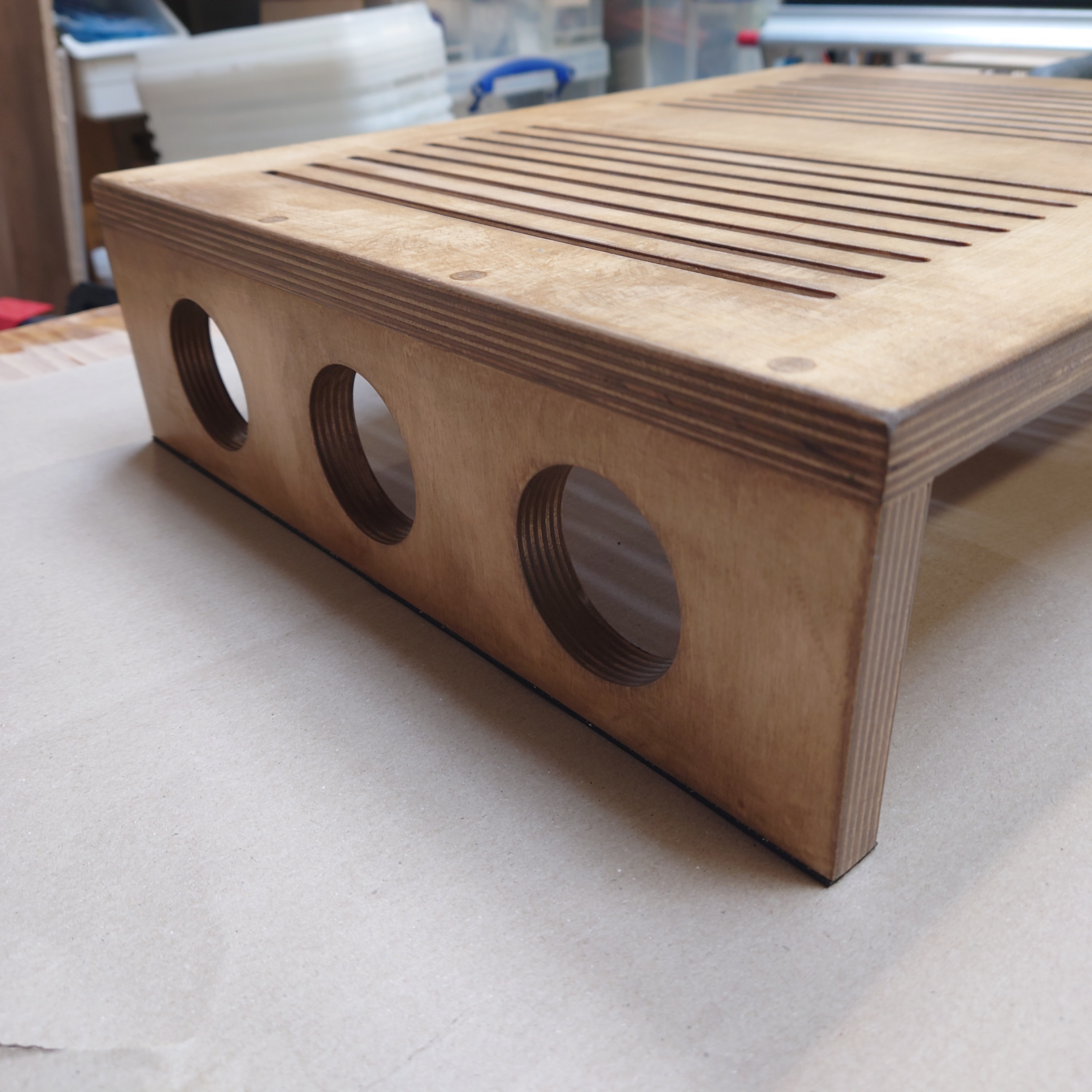 Custom Made Turntable riser with round side vents