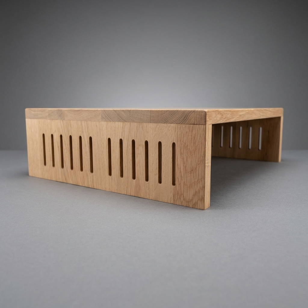 Oak Turntable riser with side vents