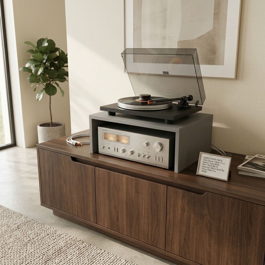 Turntable riser in grey