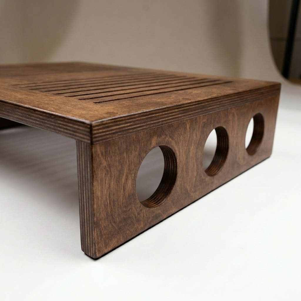 Custom Made Turntable riser with round side vents
